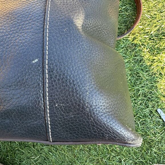 Dooney and Bourke‎ Lexington Shopper Black Brown Genuine Pebble Leather - Picture 11 of 16